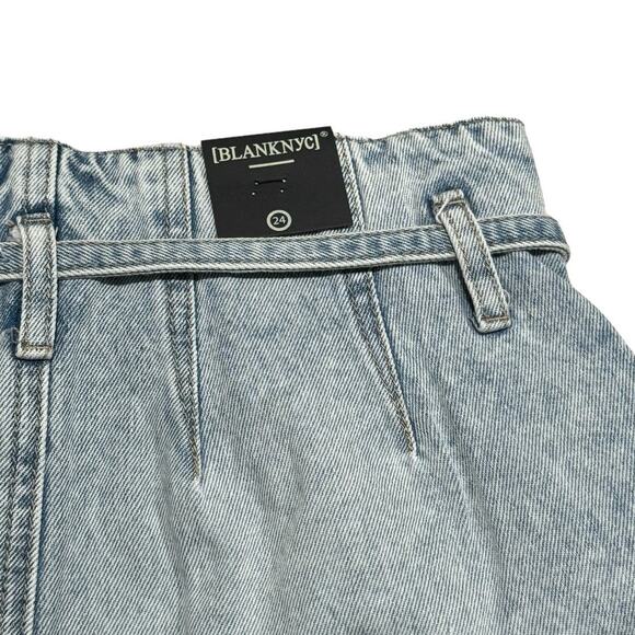NWT! Blank NYC Payback Paperbag High Waist Denim Shorts- Size 24 - Picture 6 of 6